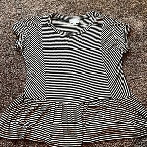 Francesca’s T shirt, medium, stripes, new with tags